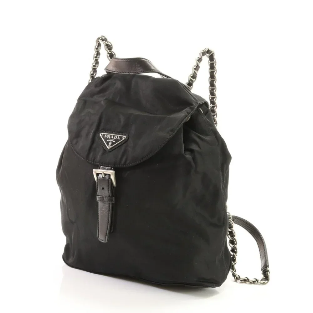 Prada Small Tessuto Backpack Bag with Chain B4821 - Picture 1 of 16